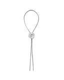 Asymmetrical round tie necklace