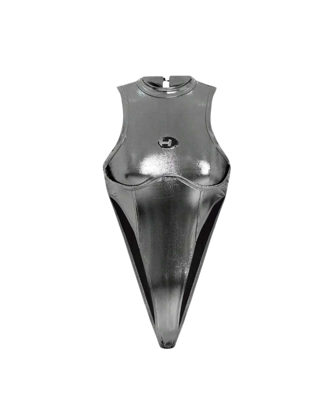 Metallic High-Cut Bodysuit