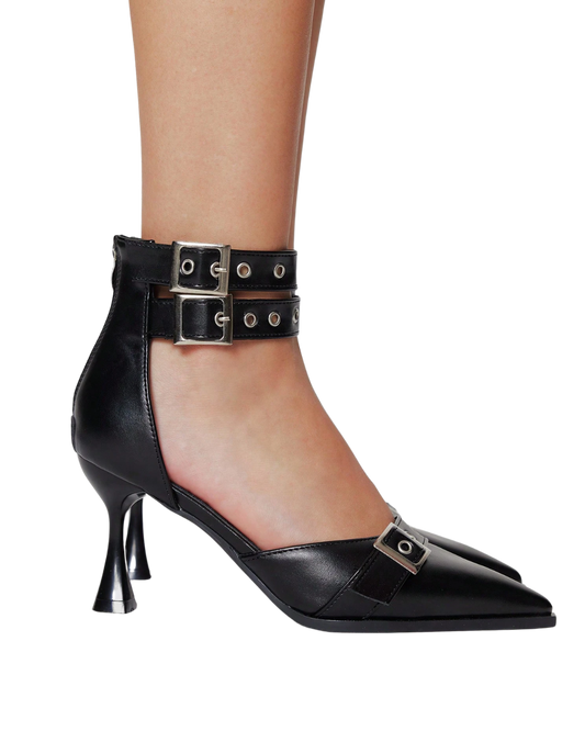 Pilot Buckle Strap Heels