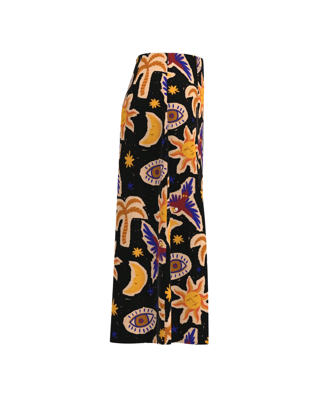 Mystic Sun & Moon Midi Skirt