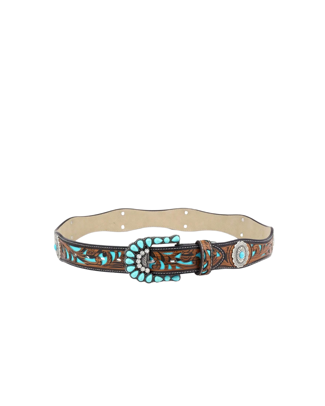Western Turquoise Concho Belt
