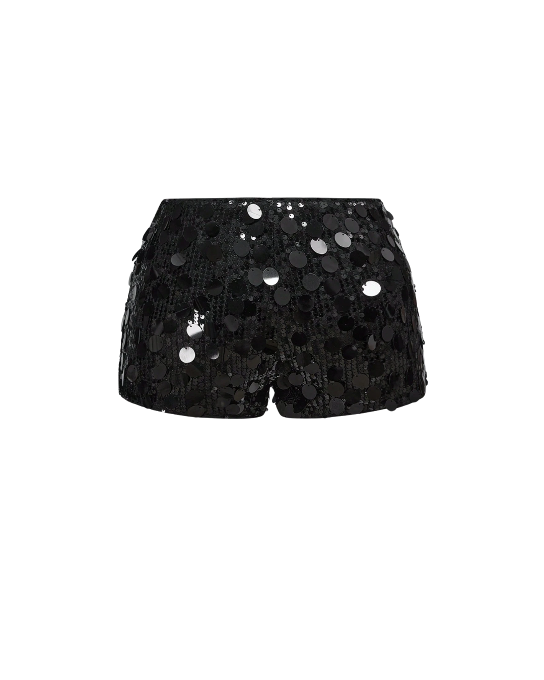 Black Sequin Micro Shorts
