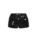Black Sequin Micro Shorts