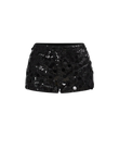 Black Sequin Micro Shorts