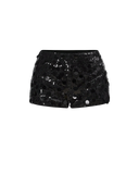 Black Sequin Micro Shorts