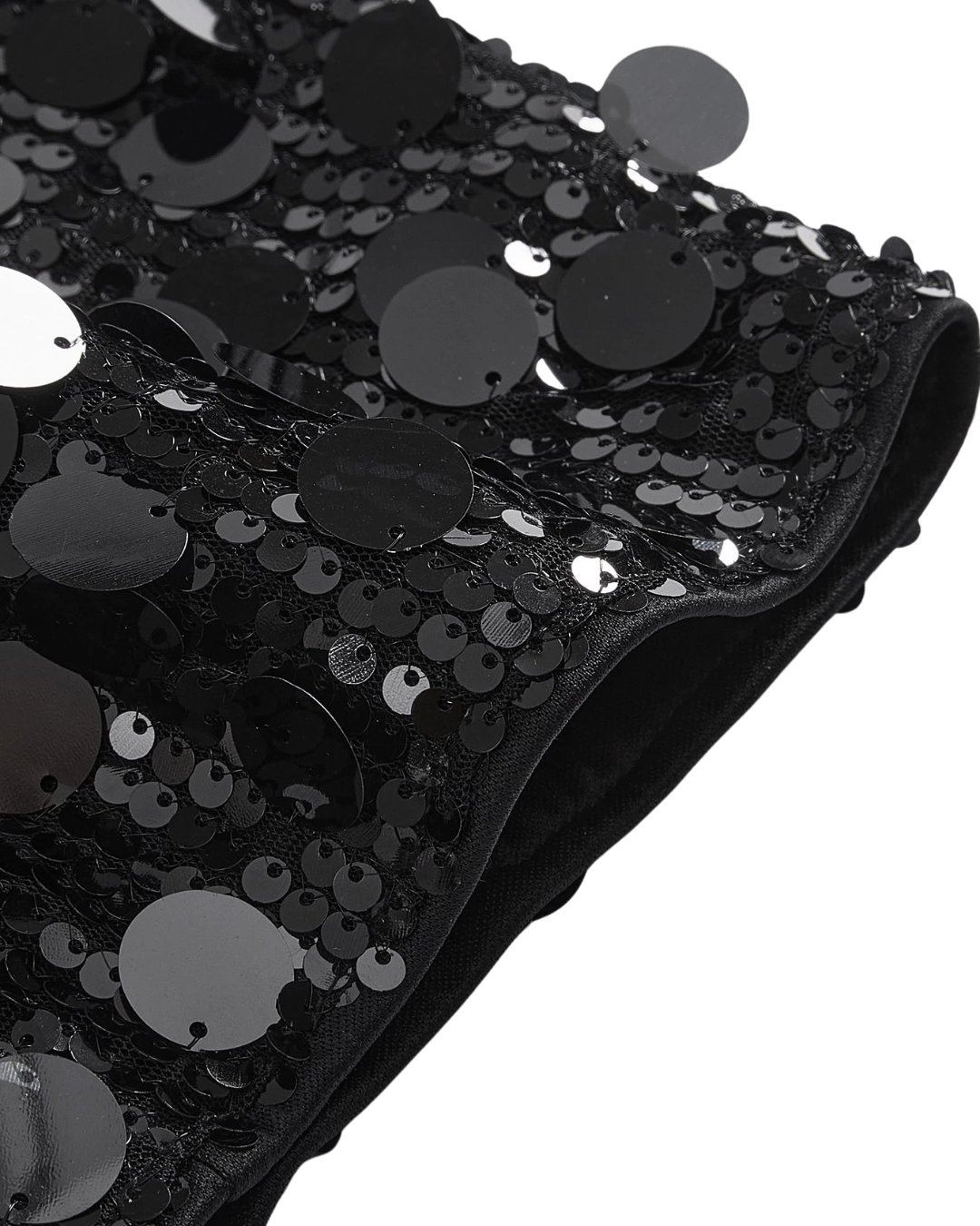 Black Sequin Micro Shorts