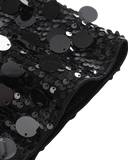 Black Sequin Micro Shorts