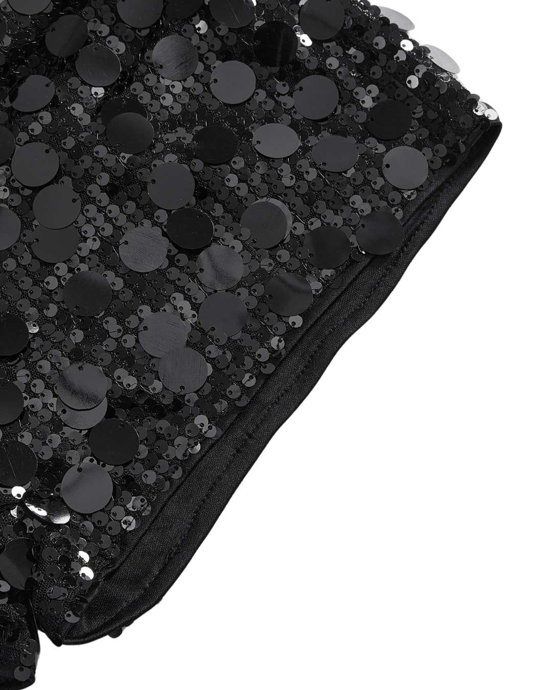 Black Sequin Micro Shorts