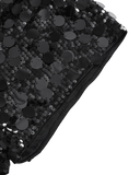 Black Sequin Micro Shorts