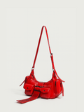 Buckle & Pocket Red Bag