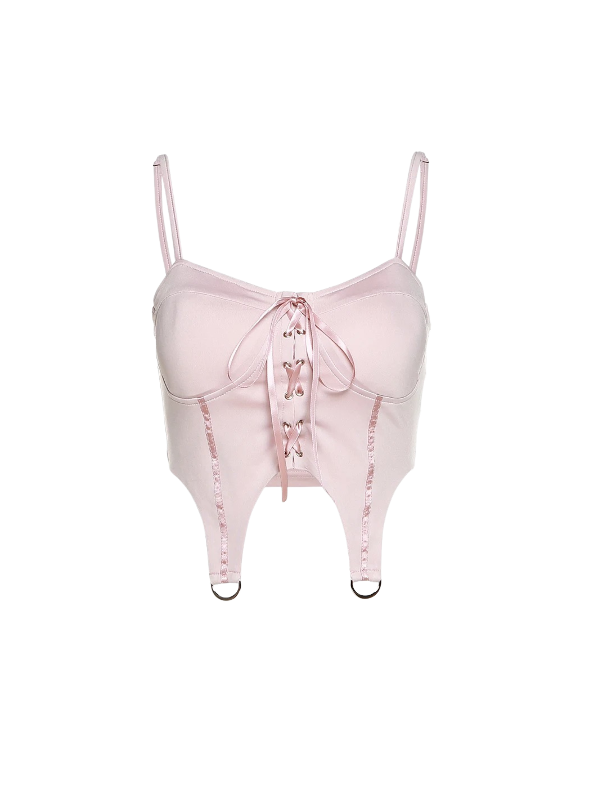 Pink Satin Corset Top