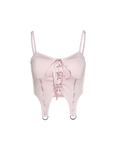 Pink Satin Corset Top