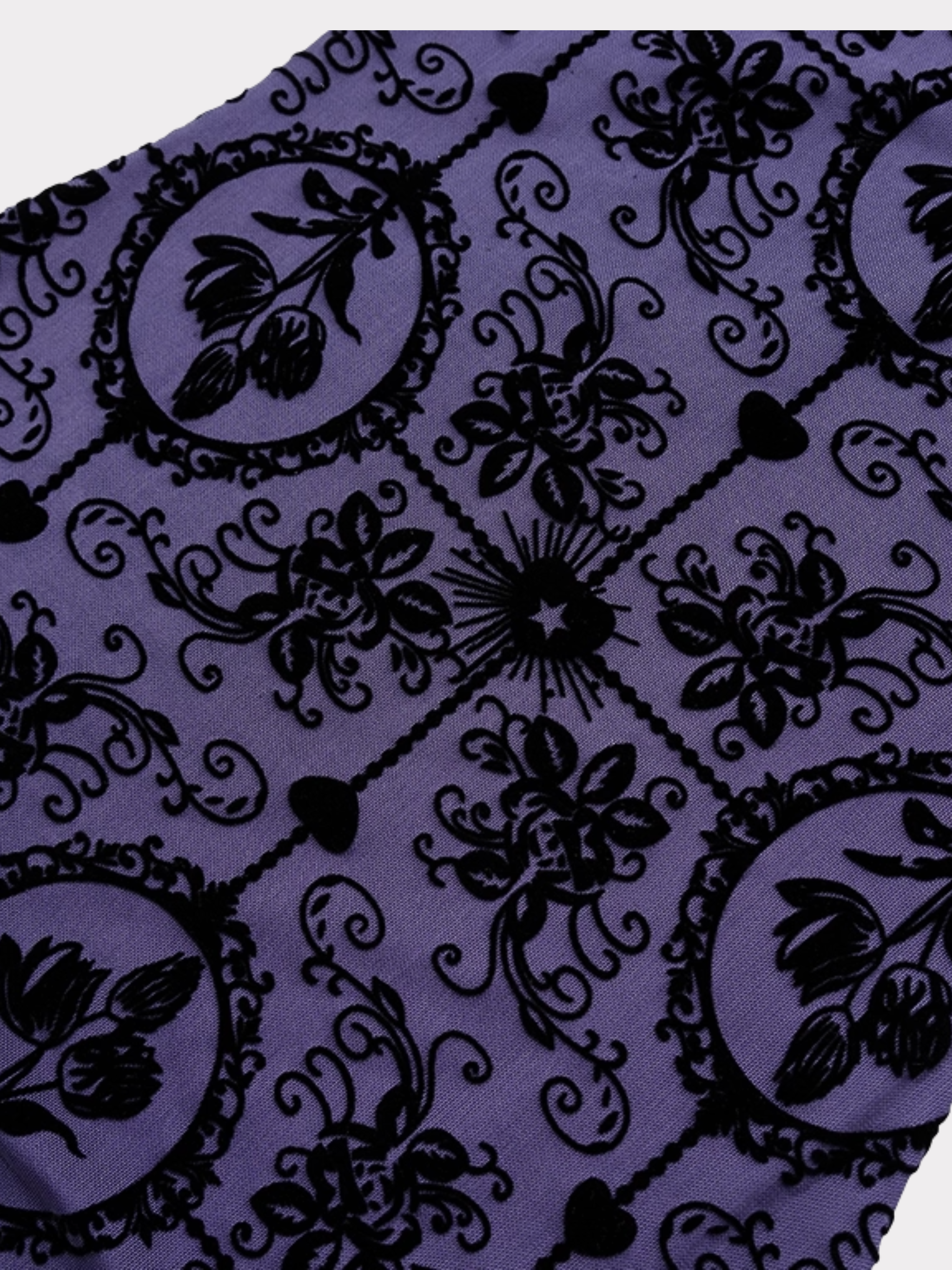 Purple Floral Mesh Dress