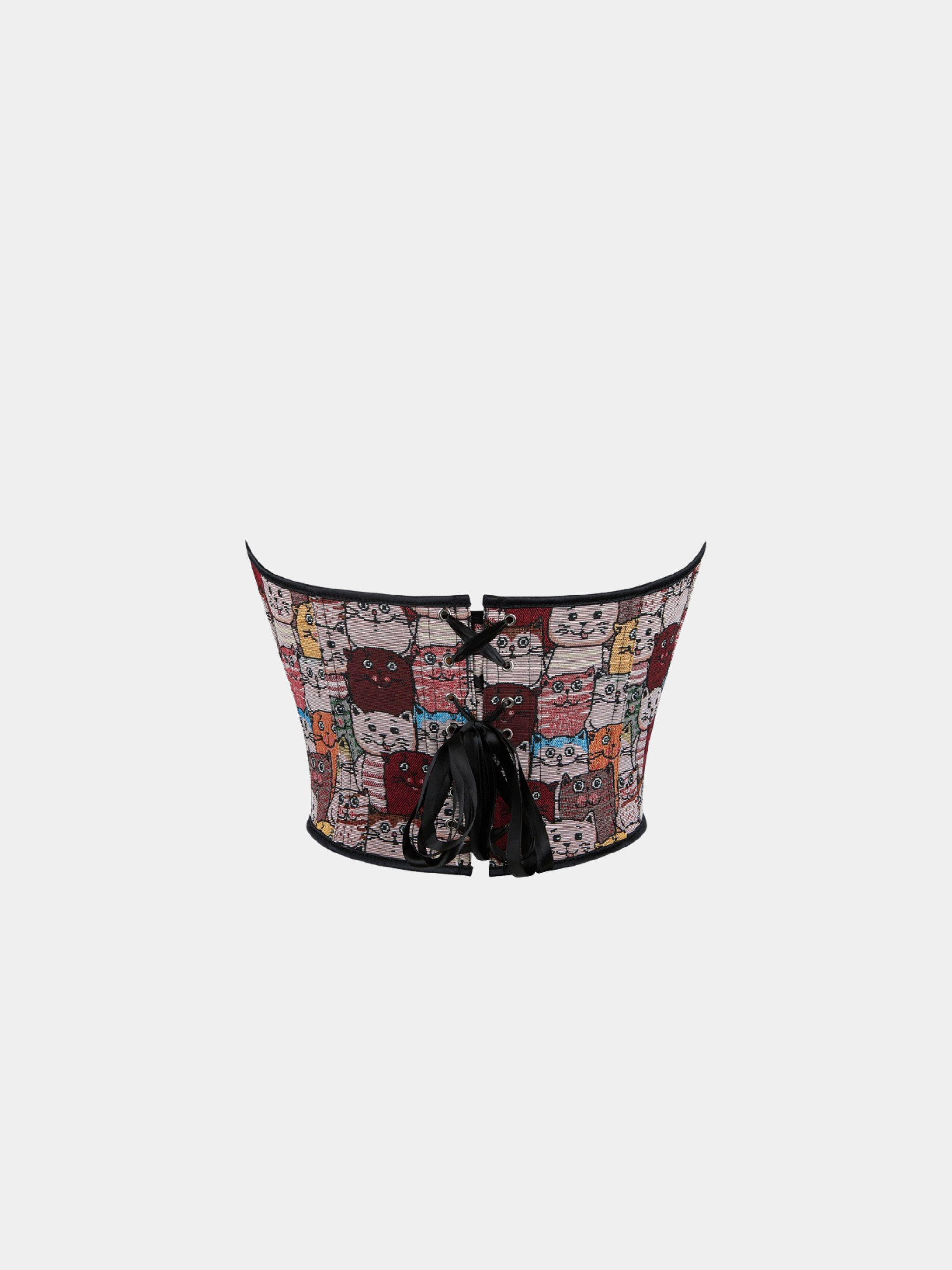Cat Lace-Up Corset