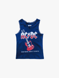 AC/DC Lace Trim Tank Top