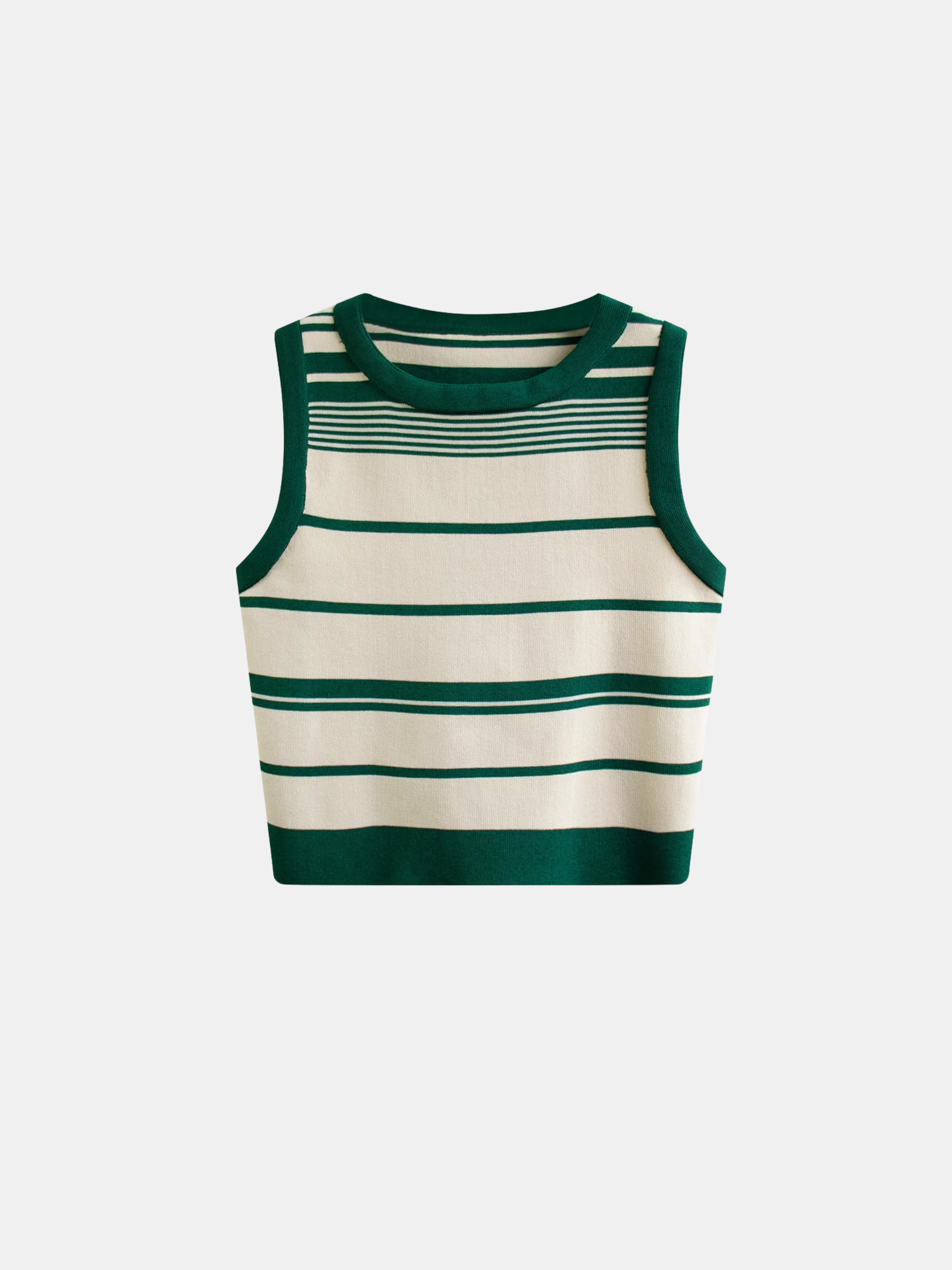 Striped Crop Tank Top