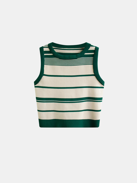 Striped Crop Tank Top