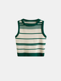 Striped Crop Tank Top