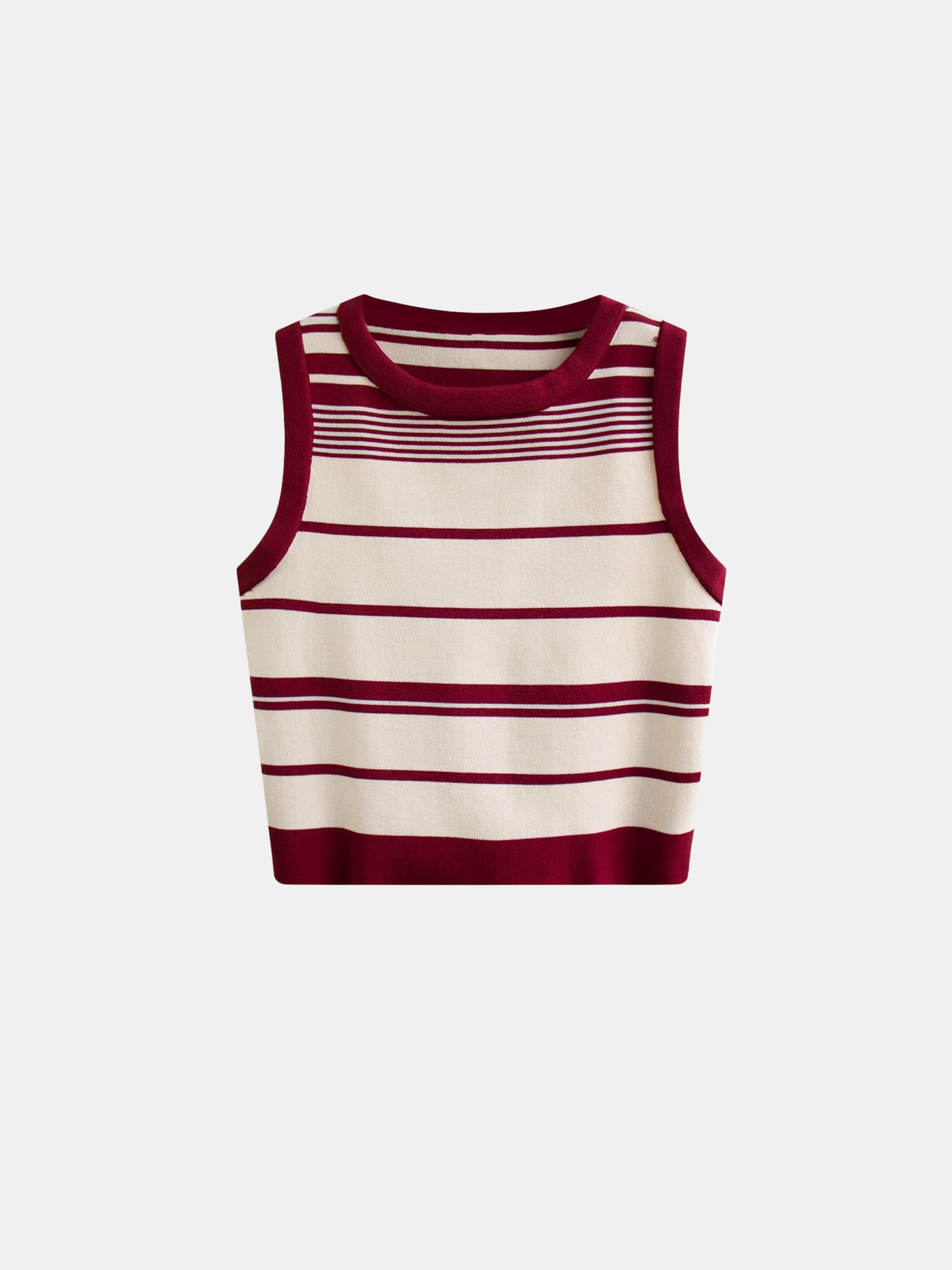 Striped Crop Tank Top