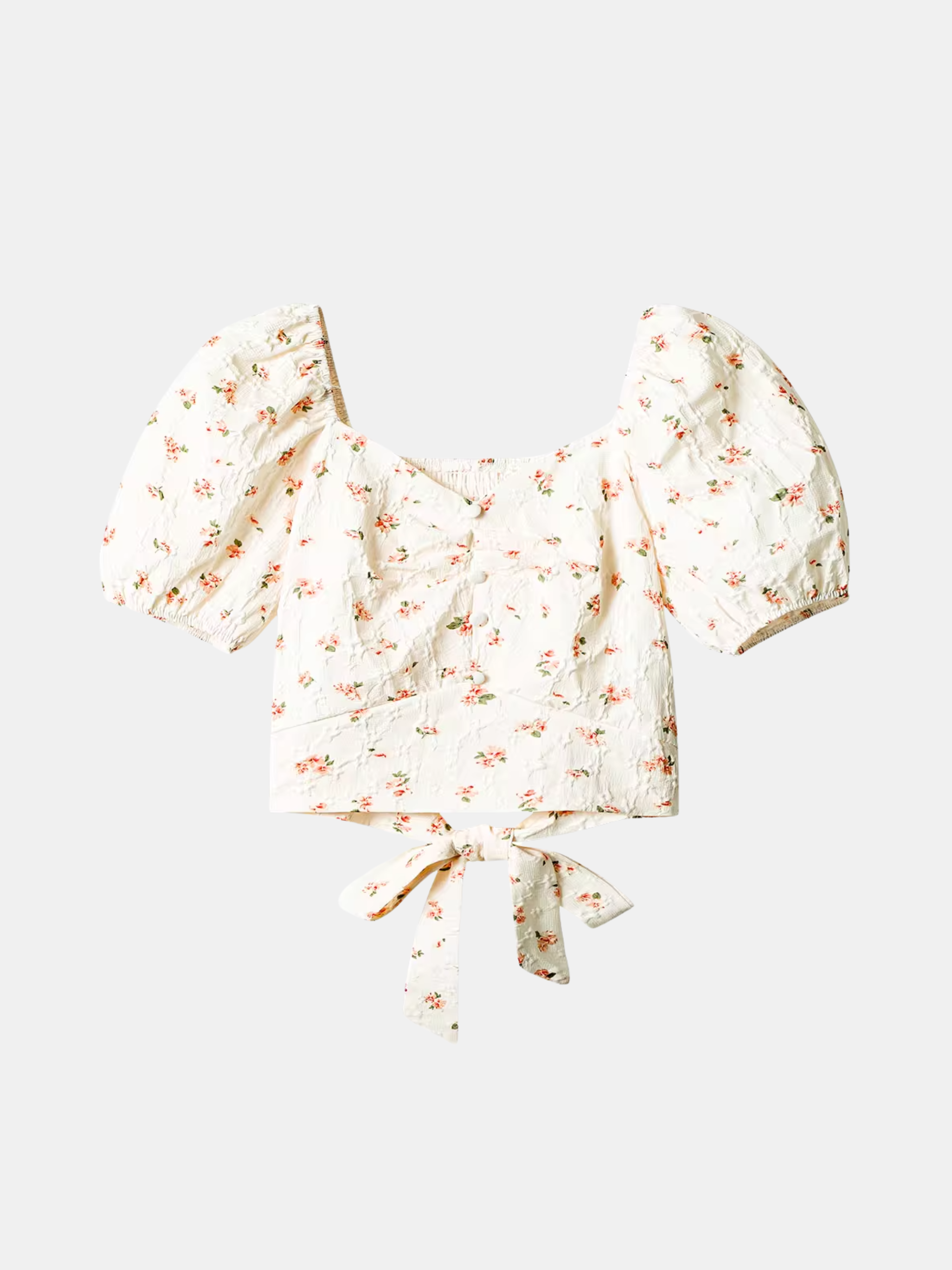 Floral Puff Flower Blouse