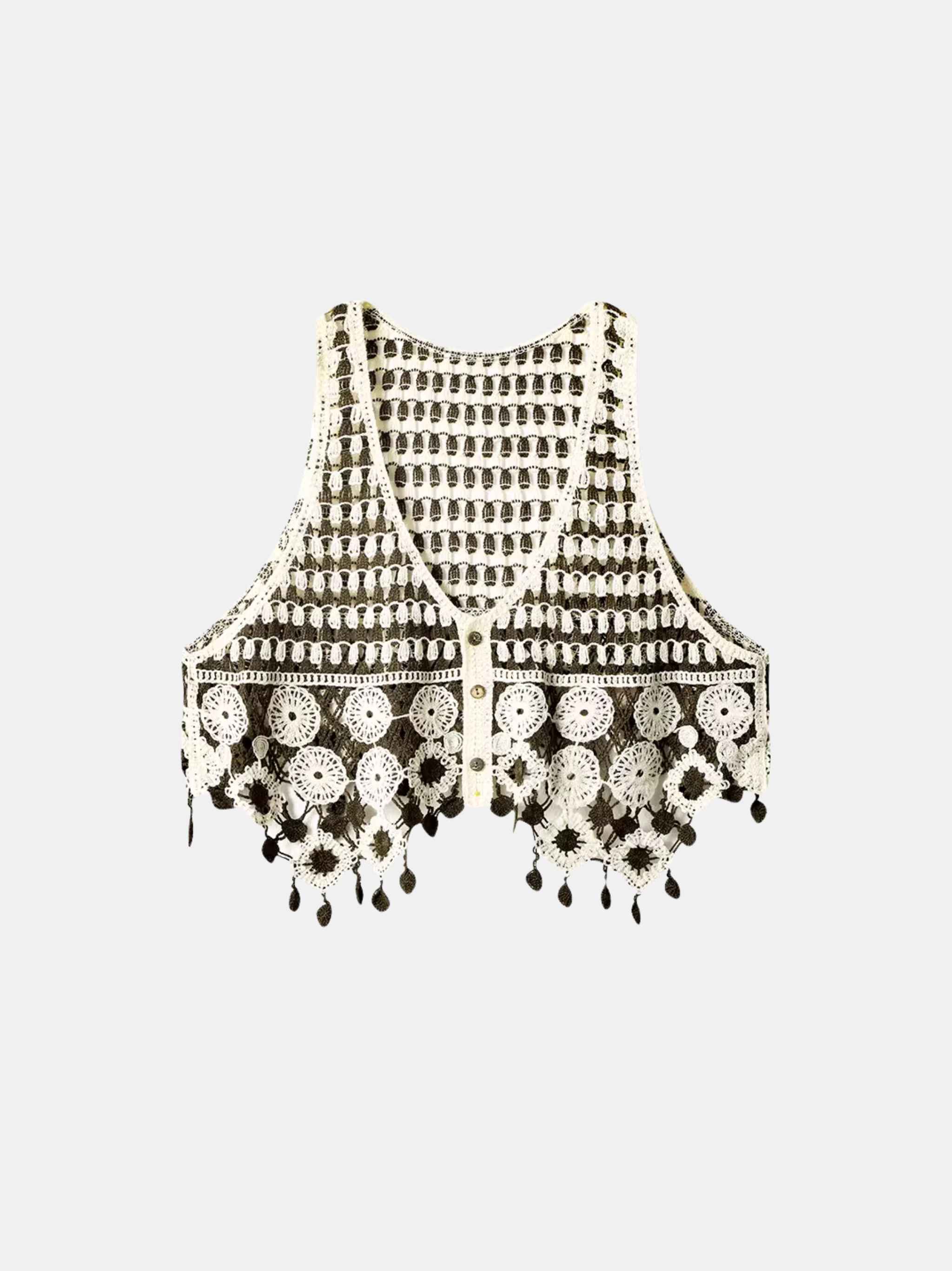 Bohemian crochet vest