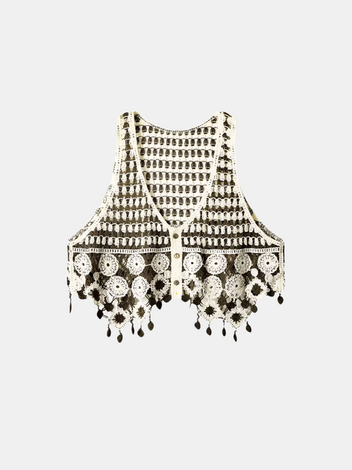 Bohemian crochet vest
