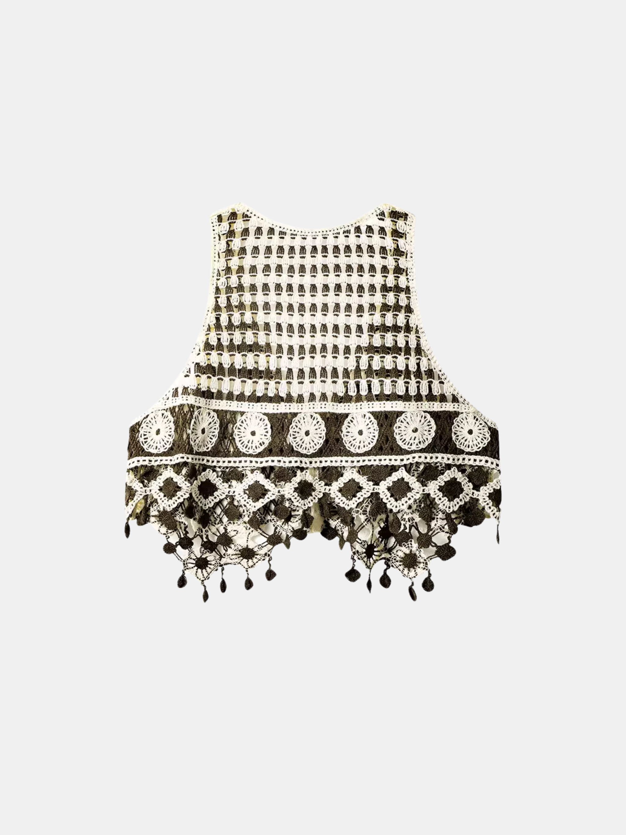 Bohemian crochet vest