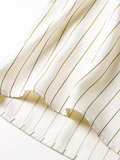 Scarf Striped Blouse