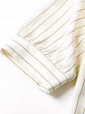 Scarf Striped Blouse