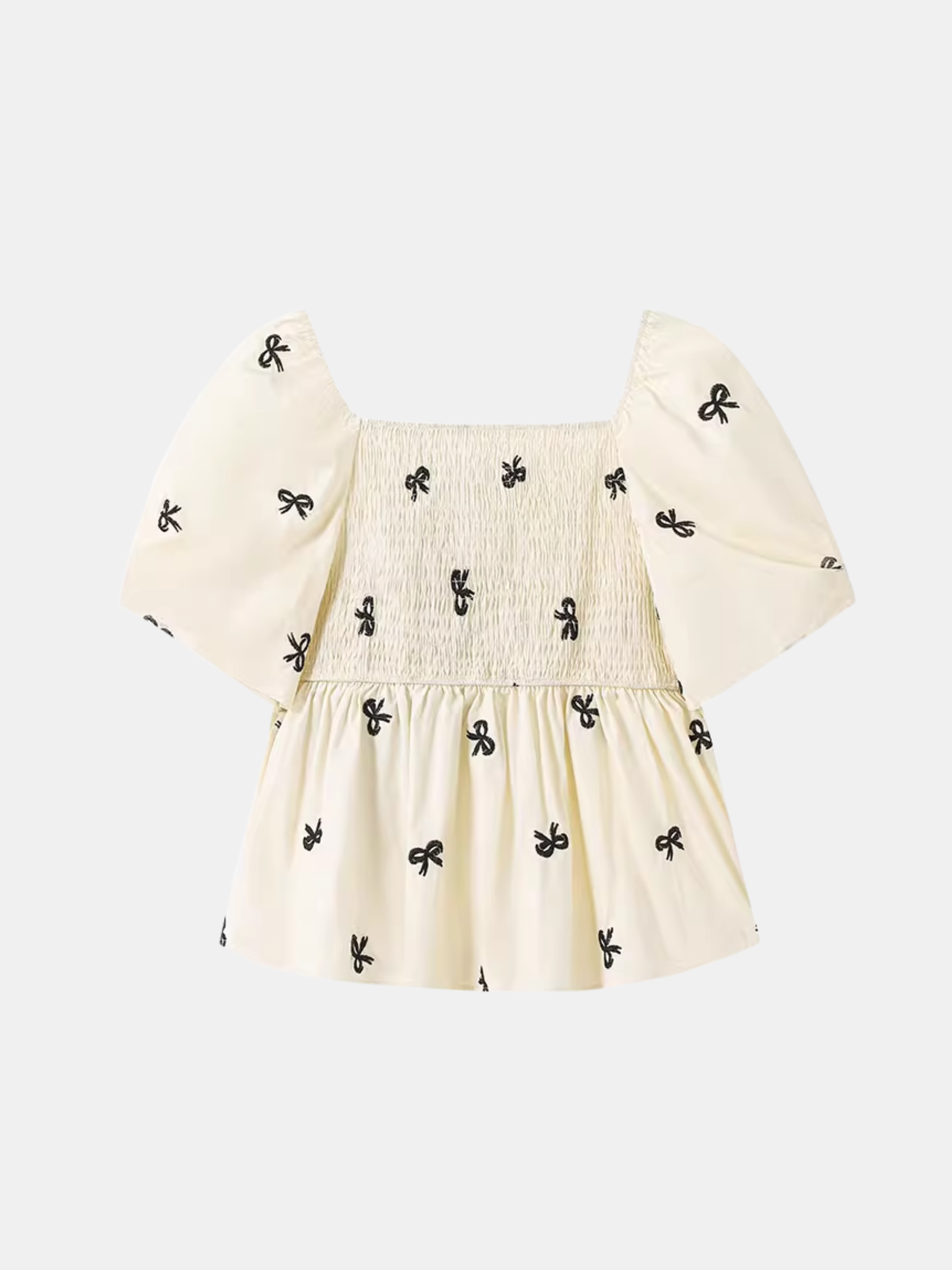 Bow Puff Sleeve Blouse