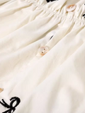 Bow Puff Sleeve Blouse