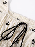 Bow Puff Sleeve Blouse
