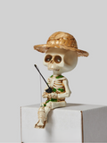 Skeleton Fisherman Figurine
