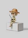 Skeleton Fisherman Figurine