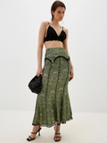 Green Vintage Maxi Skirt
