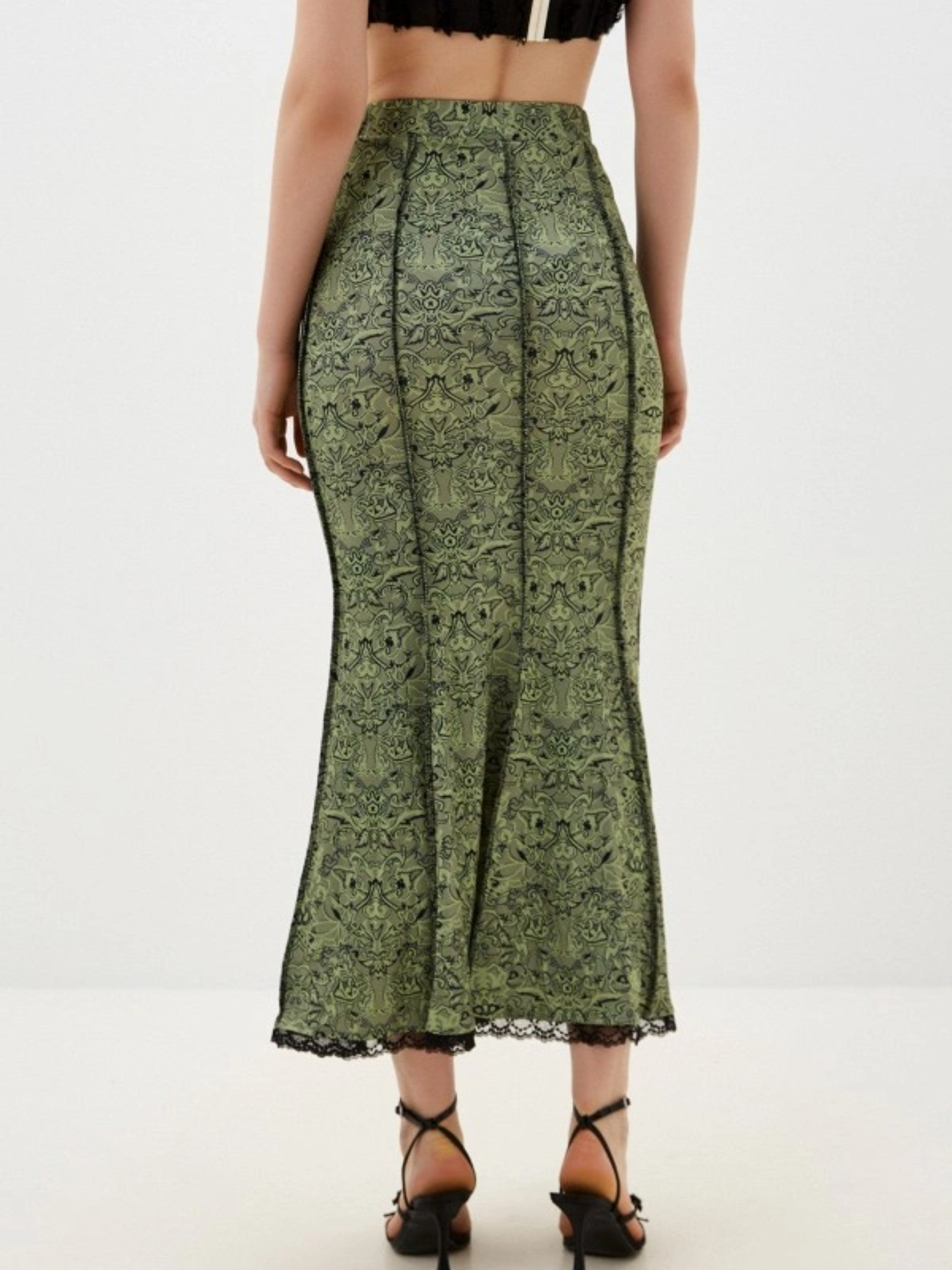 Green Vintage Maxi Skirt