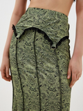 Green Vintage Maxi Skirt