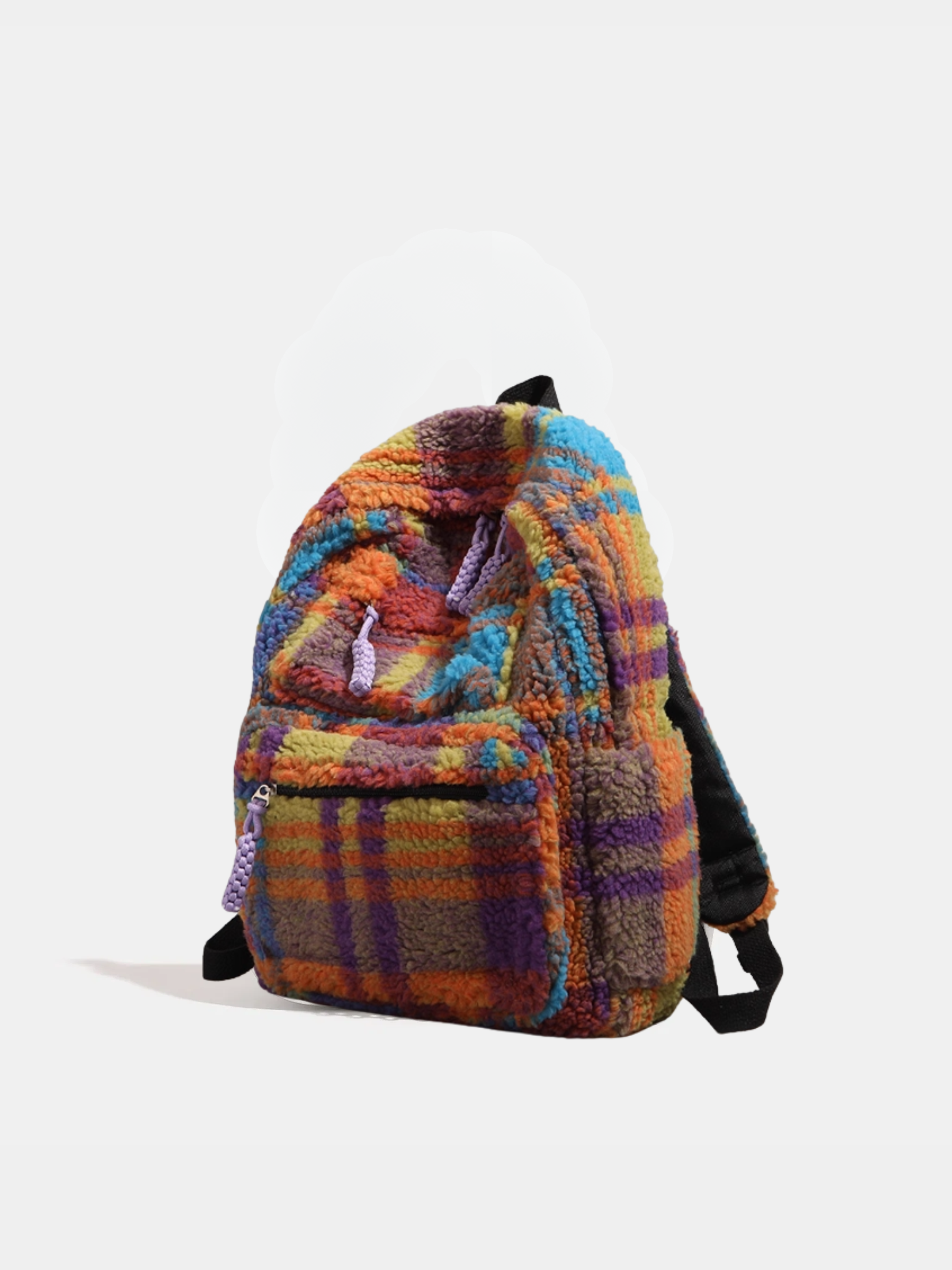 Plaid Sherpa Backpack