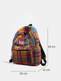 Plaid Sherpa Backpack