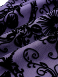 Purple Floral Mesh Dress
