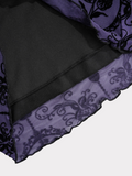 Purple Floral Mesh Dress