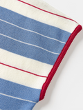 Striped Knit Polo Top