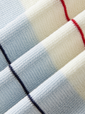Striped Knit Polo Top