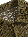 Olive Green Crochet Shirt