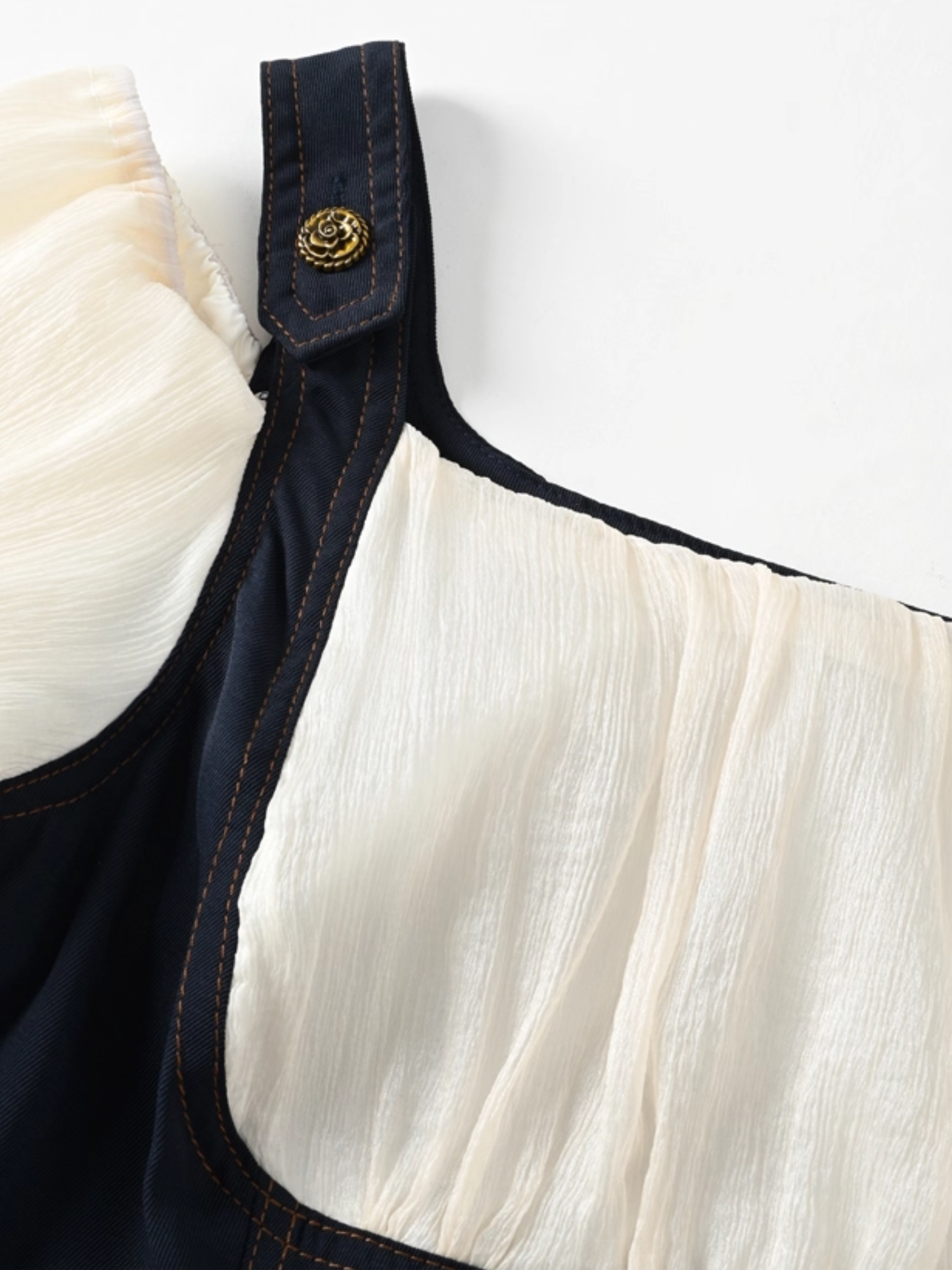 Navy Button Dress