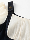 Navy Button Dress