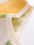 Abstract Hear Print knitted sweater