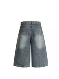 Cartoon Patch Denim Shorts