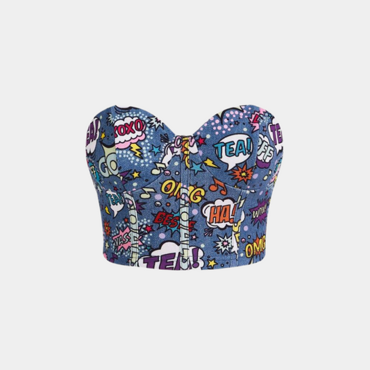 Pop Art Corset Top