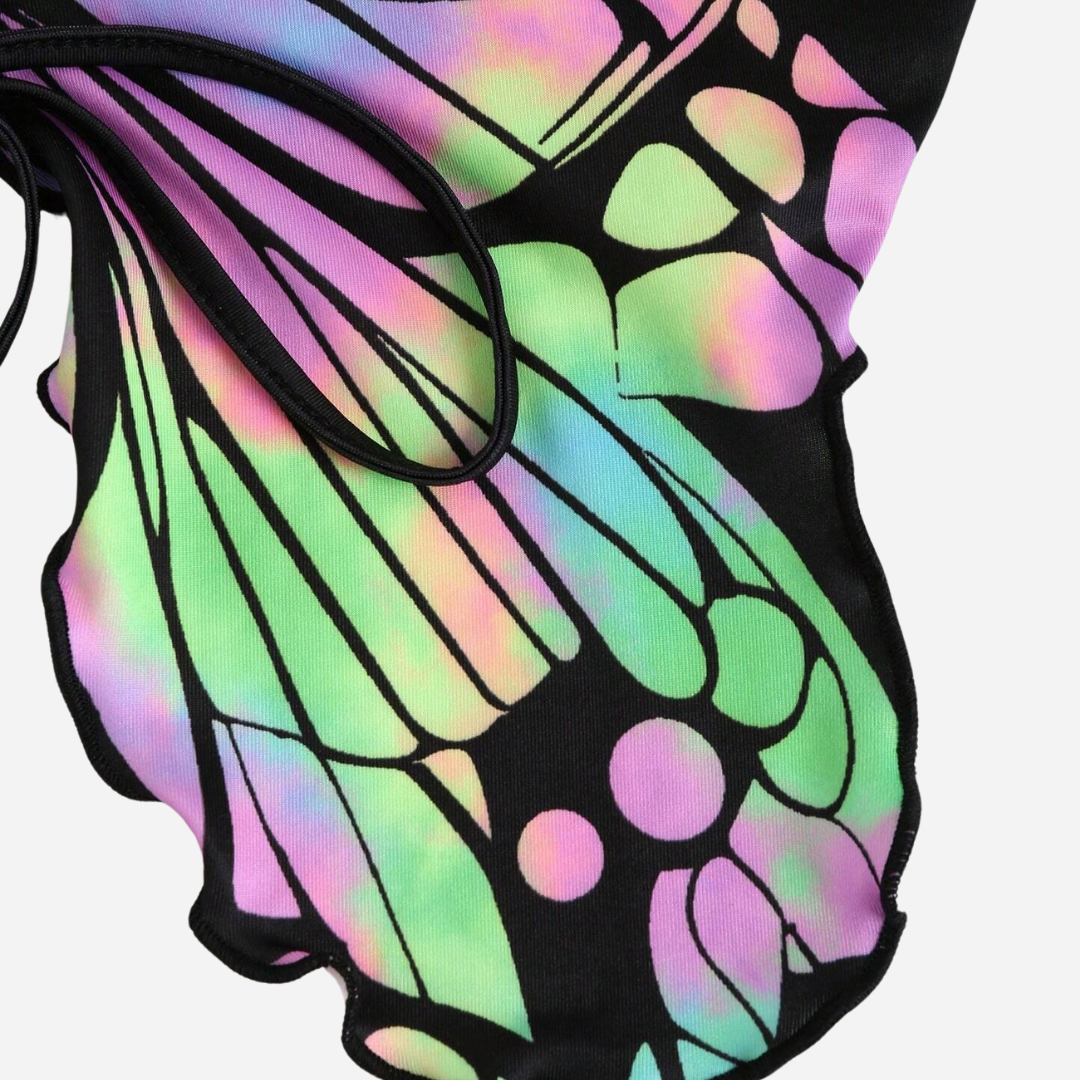 Haut court réfléchissant avec ailes de papillon